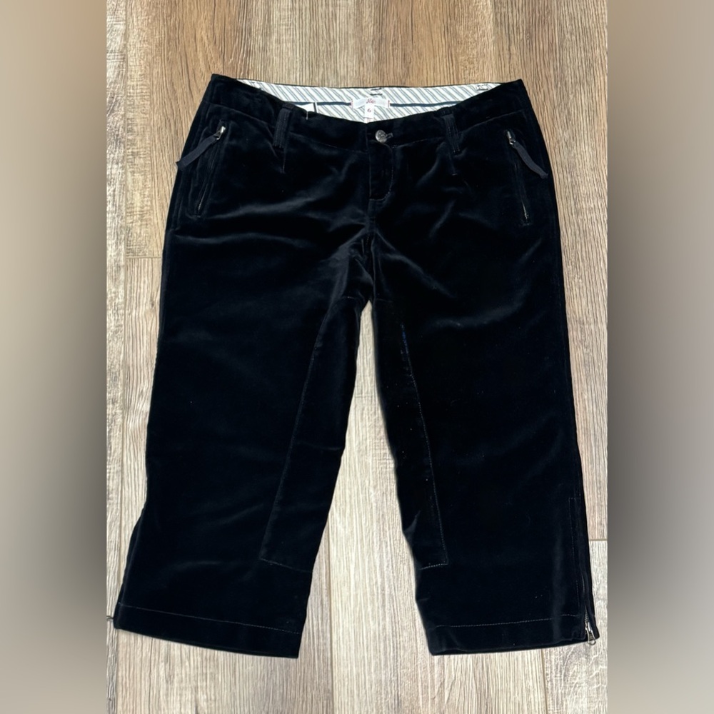 Joie Black Velvet Capris